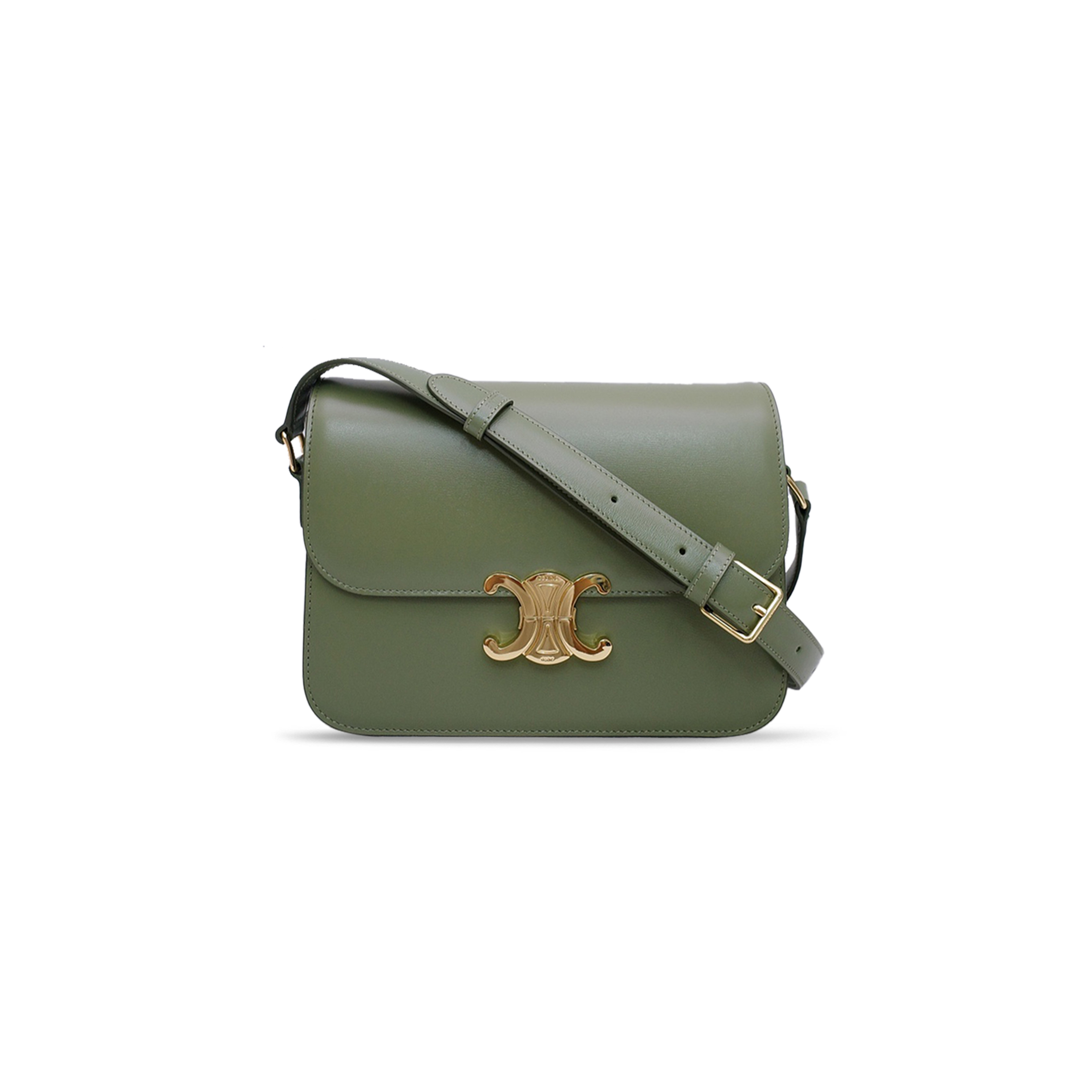 Ce**e medium classique triomphe bag in shiny calfskin 187363bf4.31sk (22.5*16.5*7.5cm)